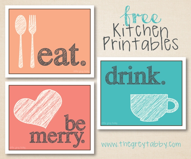 Free Kitchen Printables - Eat, Drink, & Be Married